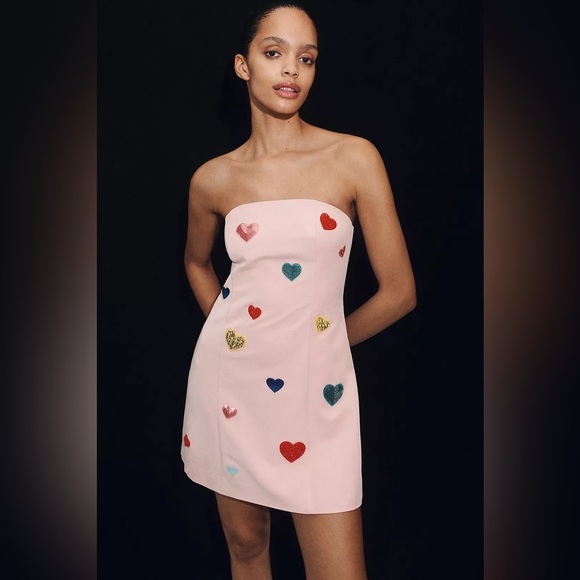 Mare Mare Strapless Heart-Embellished Mini Dress by Anthropologie - Picture 6 of 9